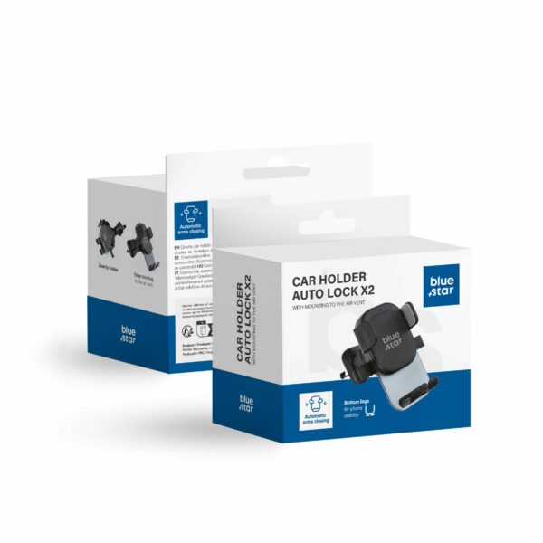 BLUE STAR car holder for air vent AUTO LOCK X2 black