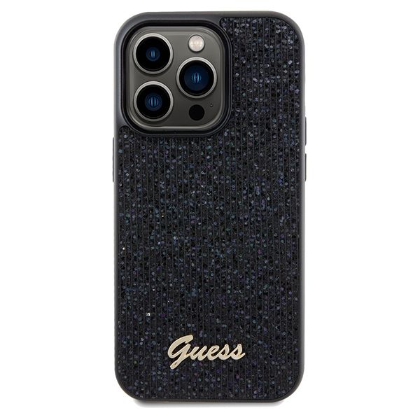 GUESS case for IPHONE 14 Pro GUHCP14LPMSDGSK (Disco Metal Script) black
