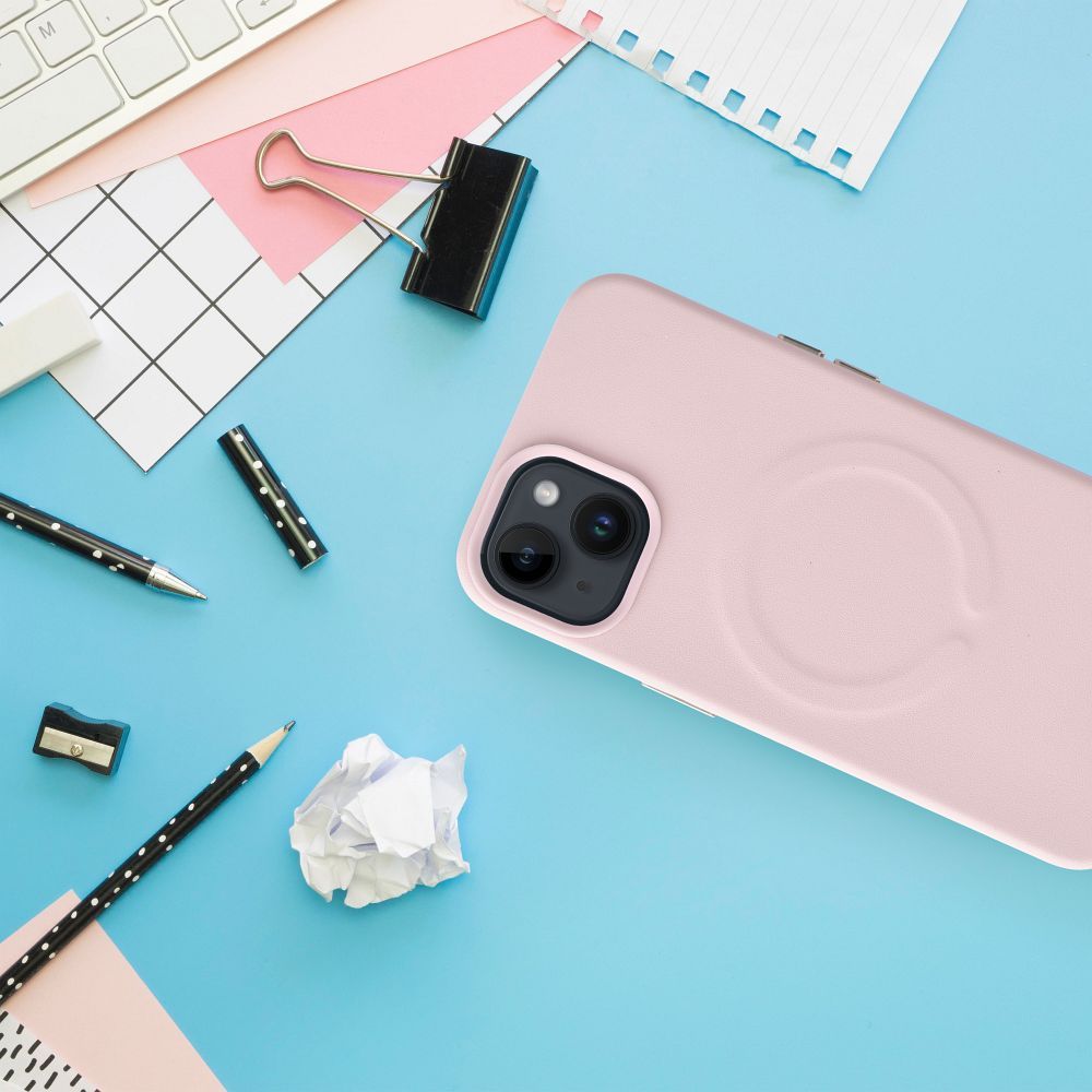 ROAR case LEATHER MAG compatible with MagSafe for IPHONE 12 Pro hot pink