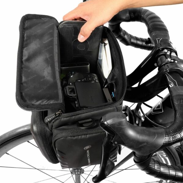 WILDMAN traveling bag for bike handlebars with zipper GS6 4L ( 4 "- 7" ) black