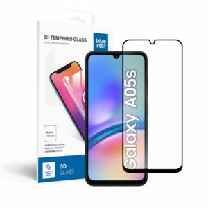 Tempered Glass Blue Star - SAMSUNG A05s Full Face (full glue with frame/small size) - black Tempered Glass Blue Star