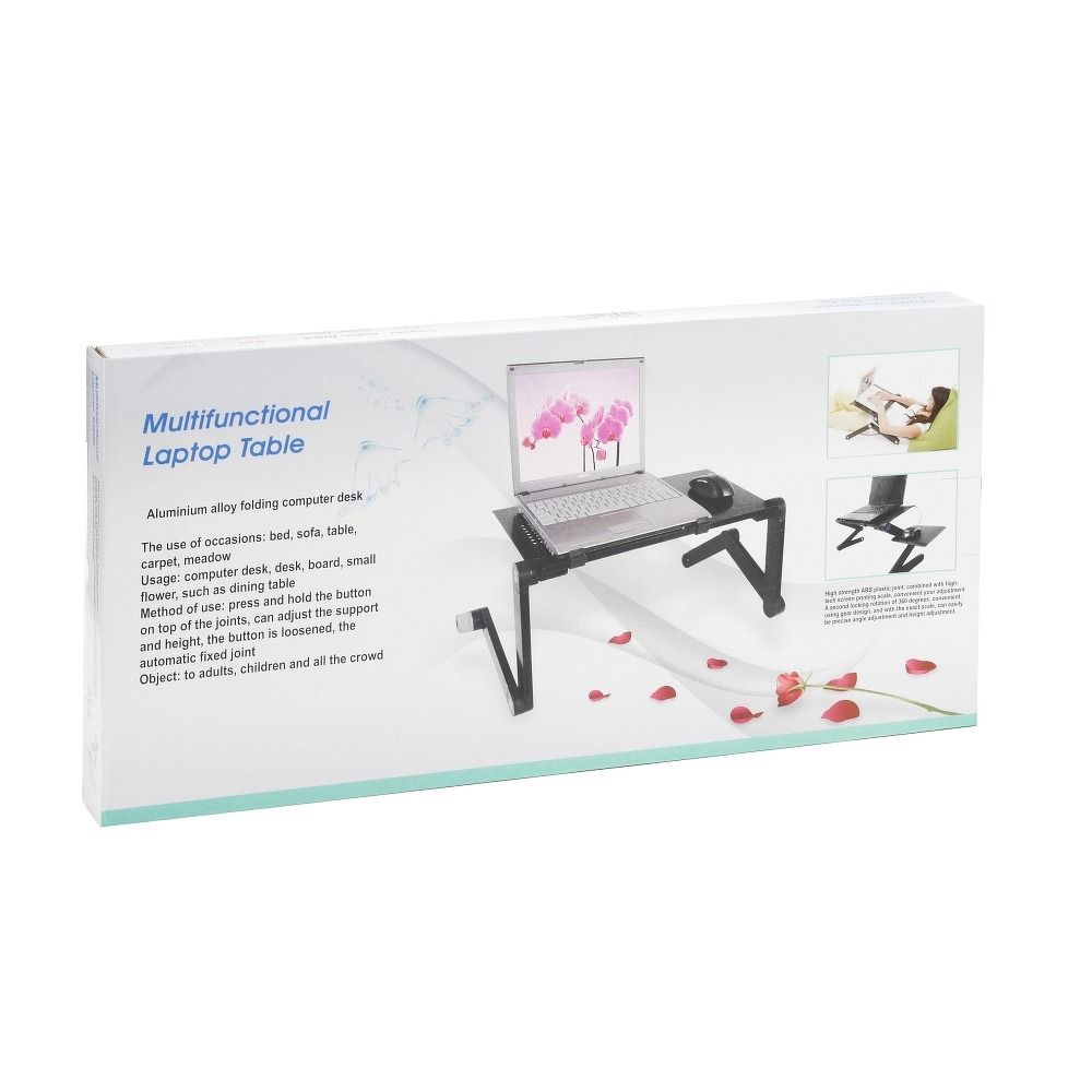 Desk for laptop uniwersal adjustable with cooling YL-803 black