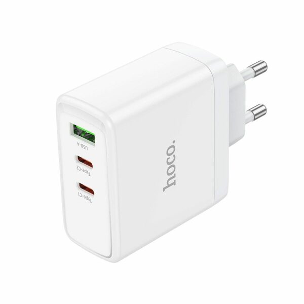 HOCO wall charger 2 x Type C + USB A QC PD 65W GaN N30 white