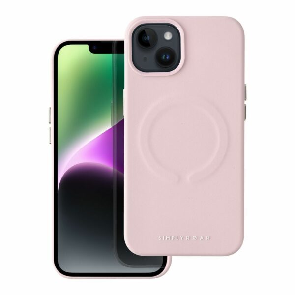 ROAR case LEATHER MAG compatible with MagSafe for IPHONE 14 Pro hot pink