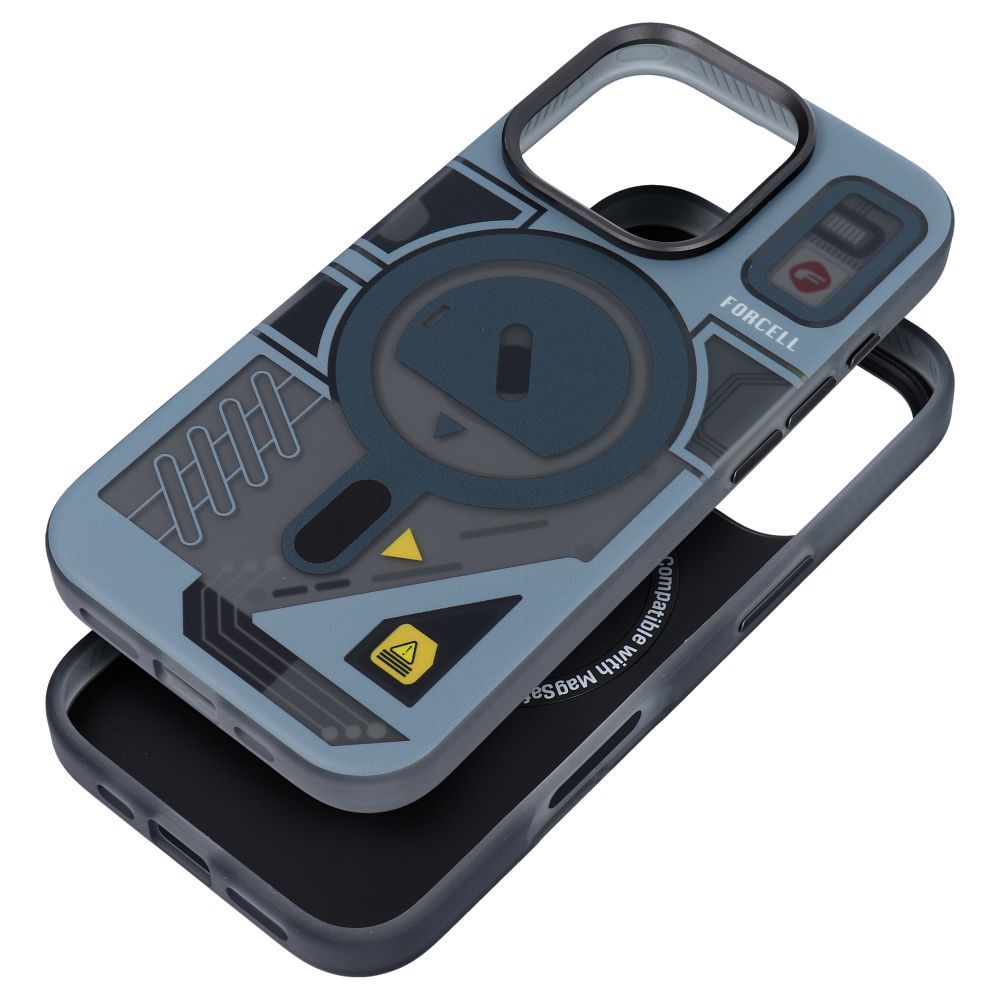 FORCELL F-PROTECT Levels with Dual Layer 4D technology, Military Drop-Test compatible with MagSafe for IPHONE 16 cyber grey