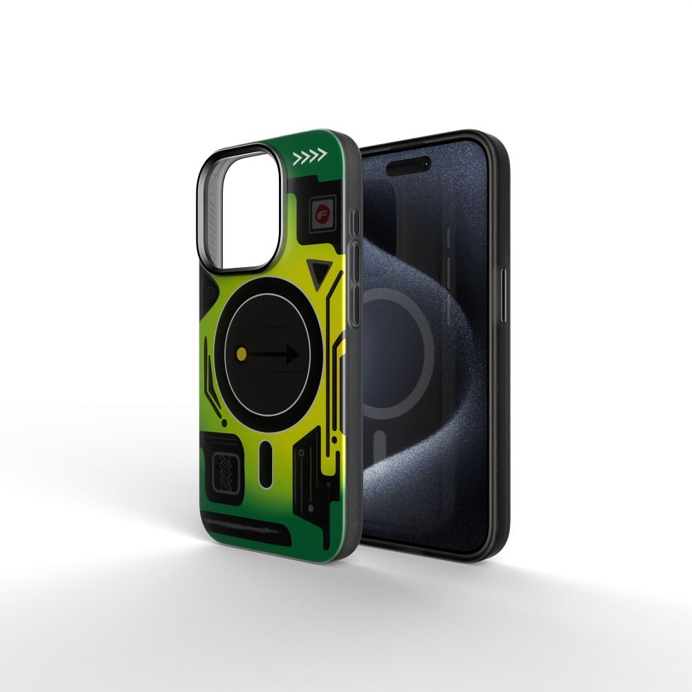 FORCELL F-PROTECT Levels with Dual Layer 4D technology, Military Drop-Test compatible with MagSafe for IPHONE 16 cyber green
