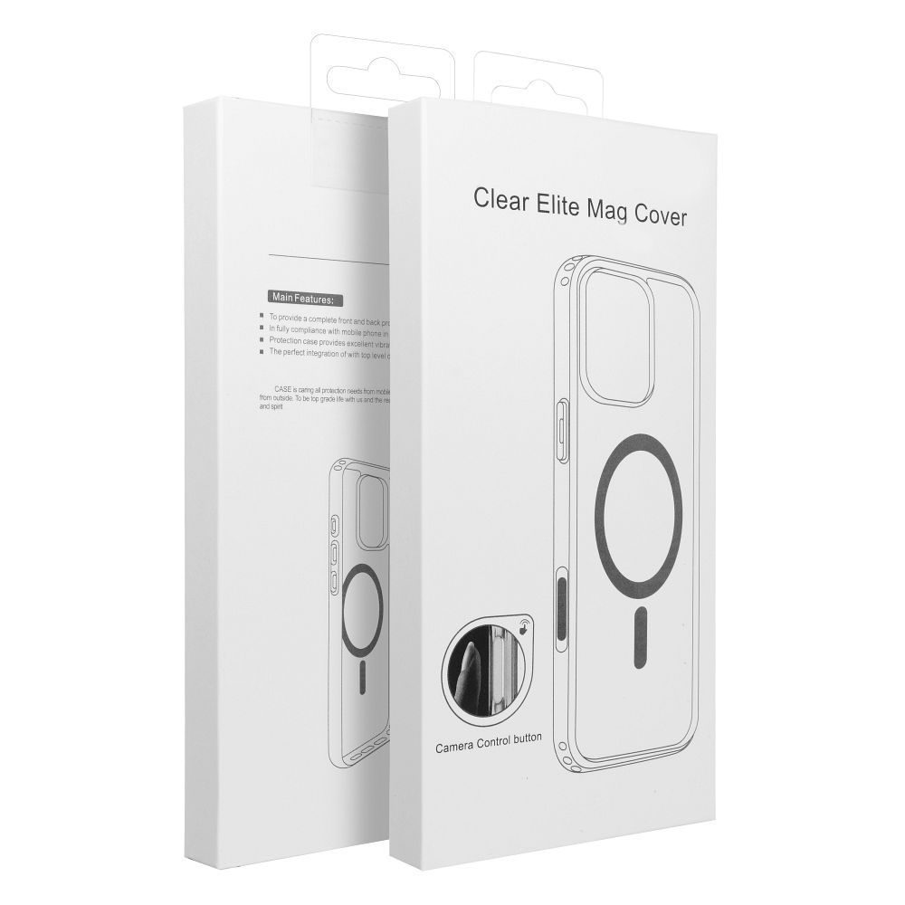 Clear Elite Mag Cover antiyellowing compatible with Camera Control button and MagSafe for IPHONE 16 transaprent