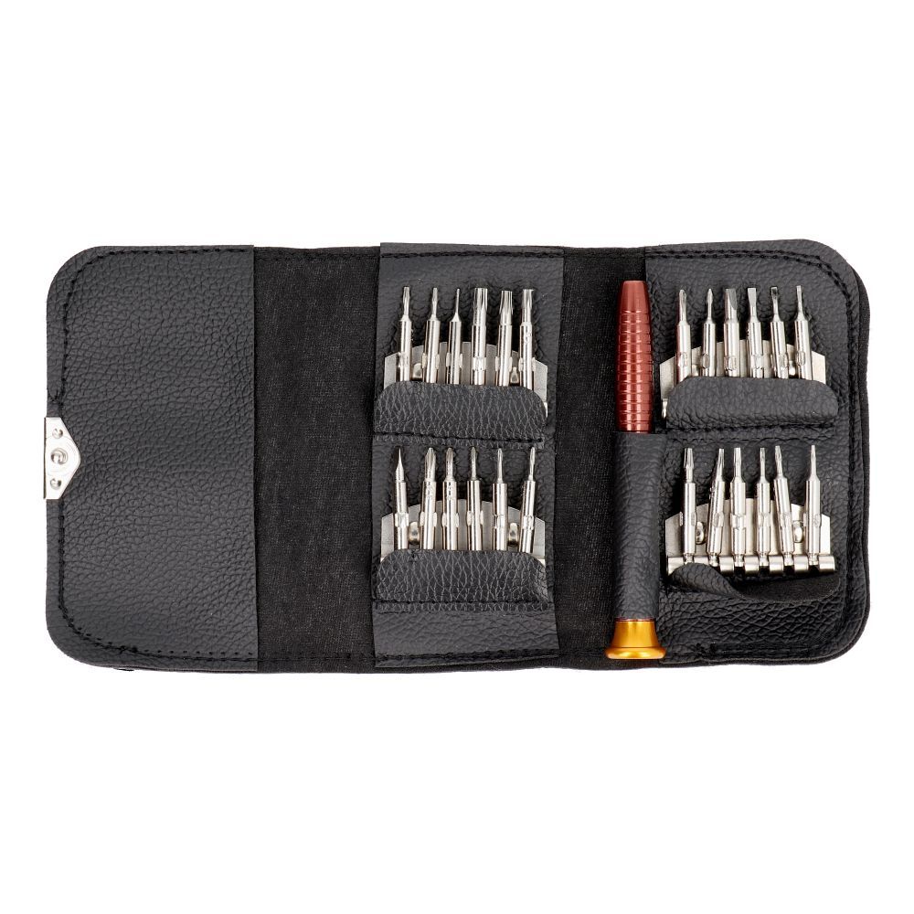 Set of service screwdrivers, 25-in-1 metal bits