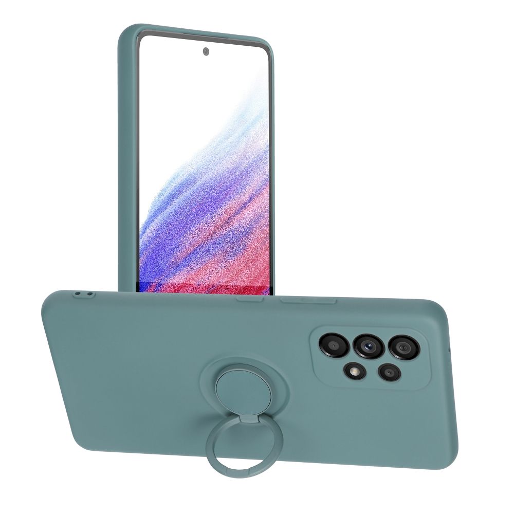 SILICONE RING case for SAMSUNG A55 5G green