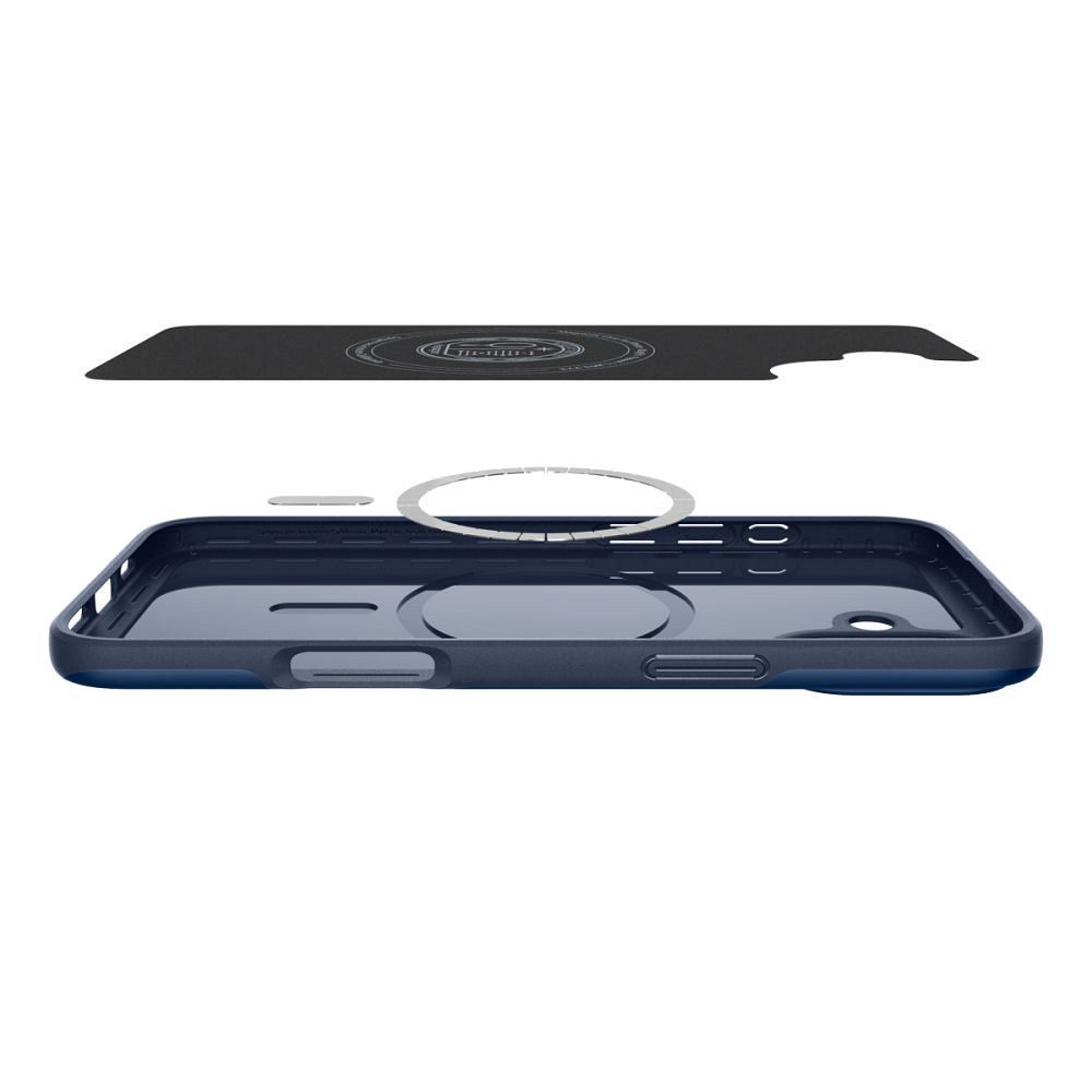 SPIGEN case THIN FIT MAG compatible with MagSafe for IPHONE 16 navy blue