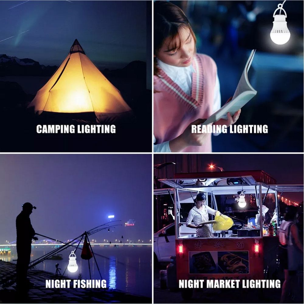 LED bulb to USB A warm white light 200 lm 3W 1 m white