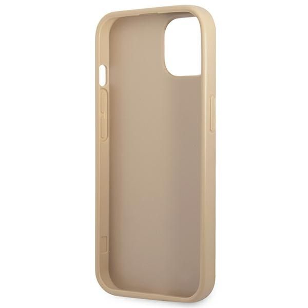 GUESS case for IPHONE 13 / 14 / 15 GUHCP14SPSATLE (SaffianoTriangle Logo) beige