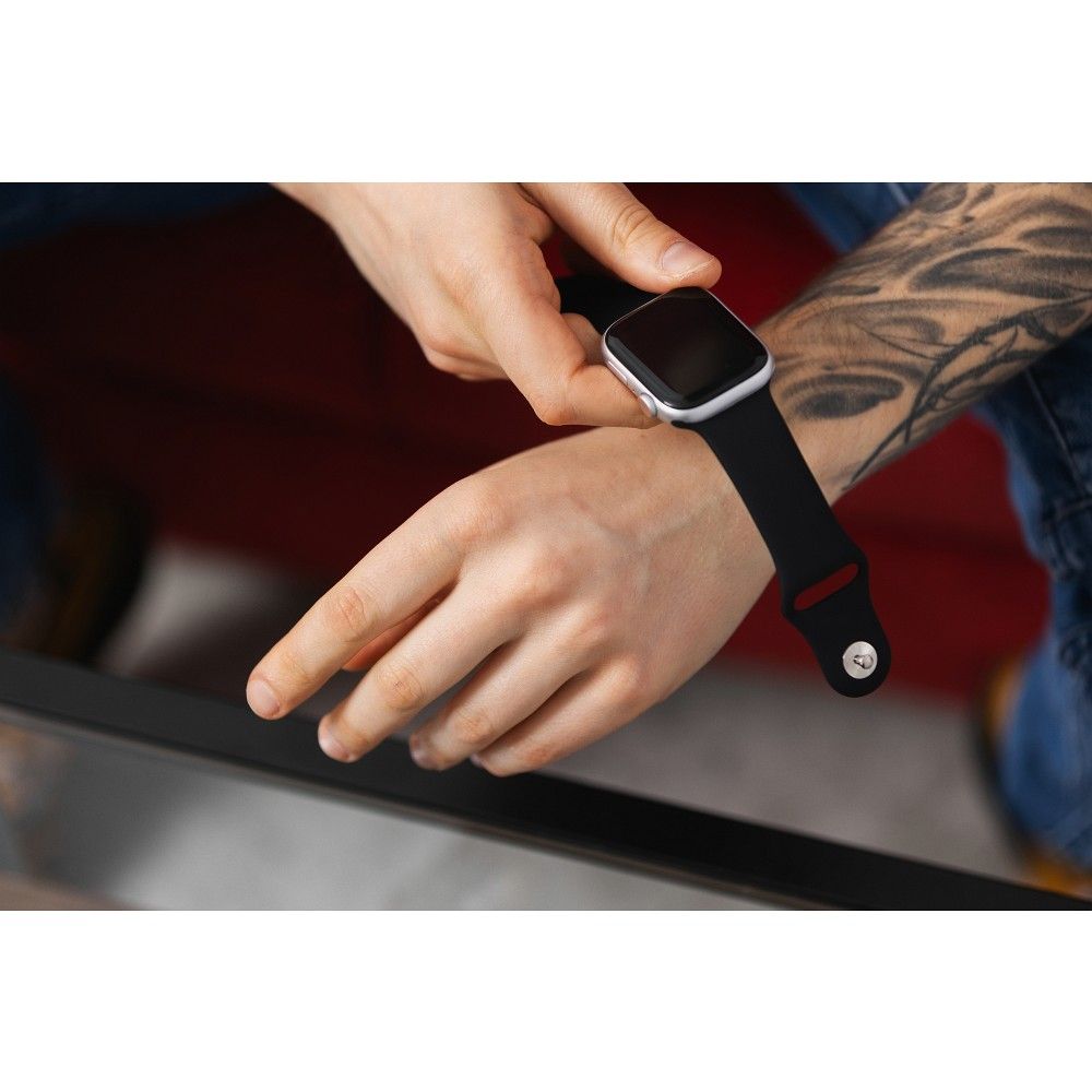FORCELL F-DESIGN FA01 silicone strap for APPLE Watch 42 / 44 / 45 / 49 mm red