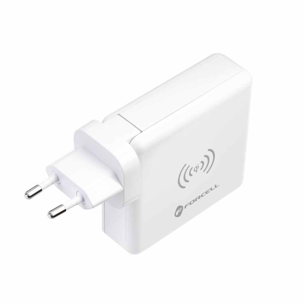 FORCELL F-ENERGY multifunctional charger 15W 4in1 with USB/USB-C socket, power bank 8000mAh and wireless charging