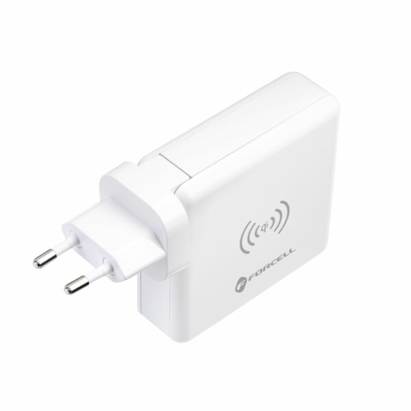 FORCELL F-ENERGY multifunctional charger 15W 4in1 with USB/USB-C socket, power bank 8000mAh and wireless charging