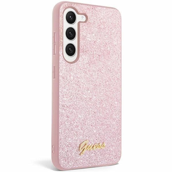 GUESS case for SAMSUNG S24 GUHCS24SHGGSHP (Glitter Script) pink