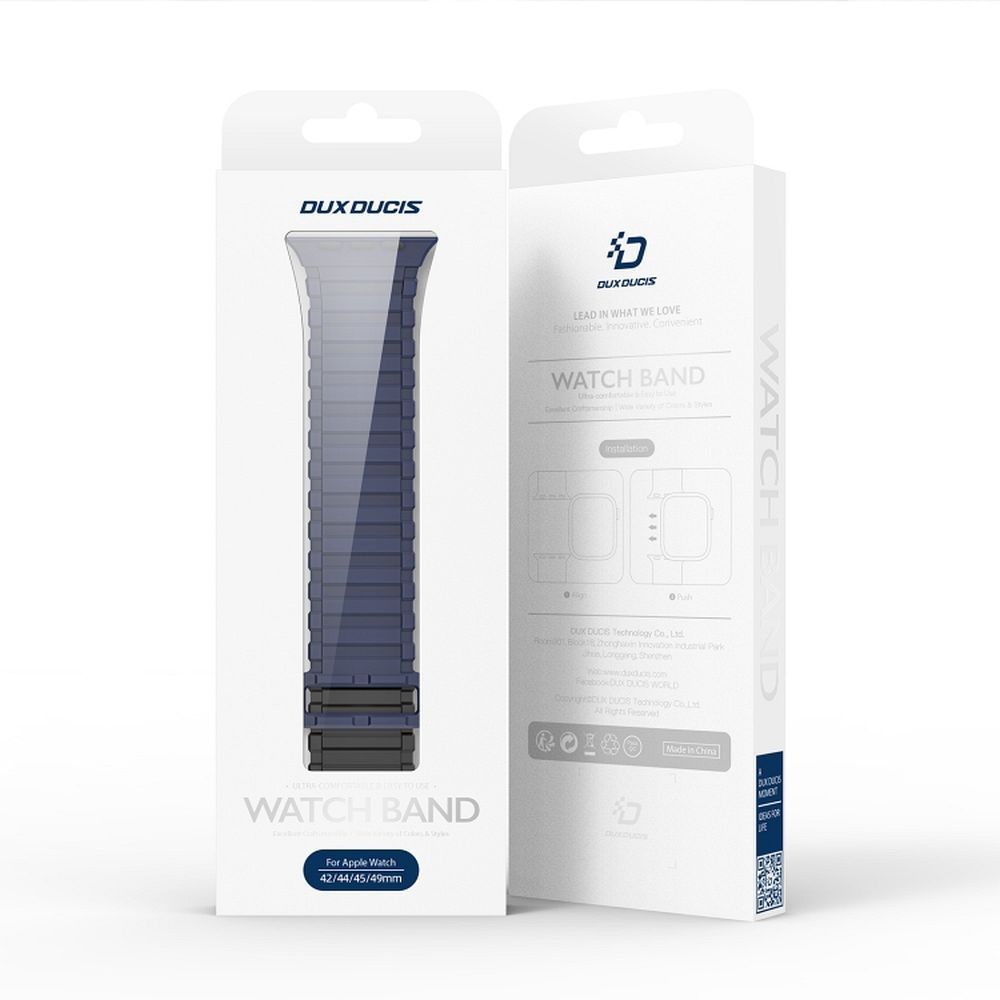 DUX DUCIS strap KJ nylon for Apple Watch 42 / 44 / 45 / 49 mm black/blue