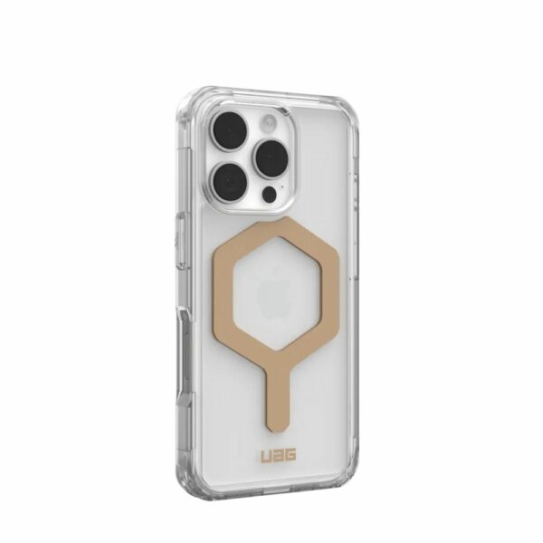 UAG Urban Armor Gear case PLYO compatible with MagSafe for IPHONE 16 Pro ice / gold