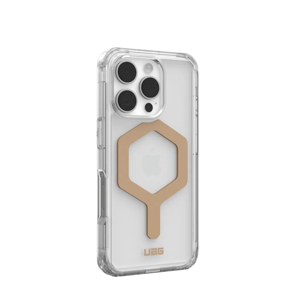 UAG Urban Armor Gear case PLYO compatible with MagSafe for IPHONE 16 Pro ice / gold