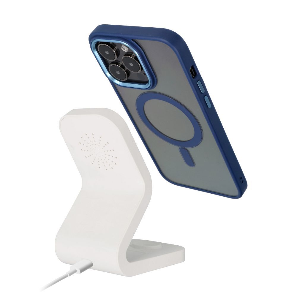 COLOR EDGE MAG COVER case compatible with MagSafe for IPHONE 12 Pro Max navy blue