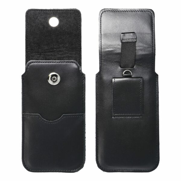 ROYAL - Leather universal flap pocket / black - Size M - IPHONE 5 / NOKIA S5610 / LUMIA 230