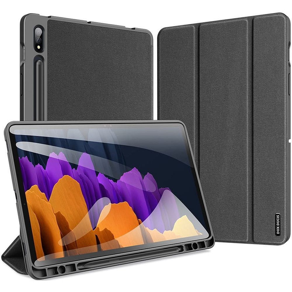 DUX DUCIS case DOMO foldable with pencil storage for SAMSUNG Tab S8 (X700/X706)/S7 (T870/T875/T876B) black