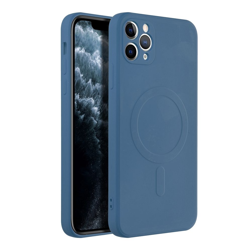 SILICONE MAG COVER case compatible with MagSafe for IPHONE 11 Pro Max blue