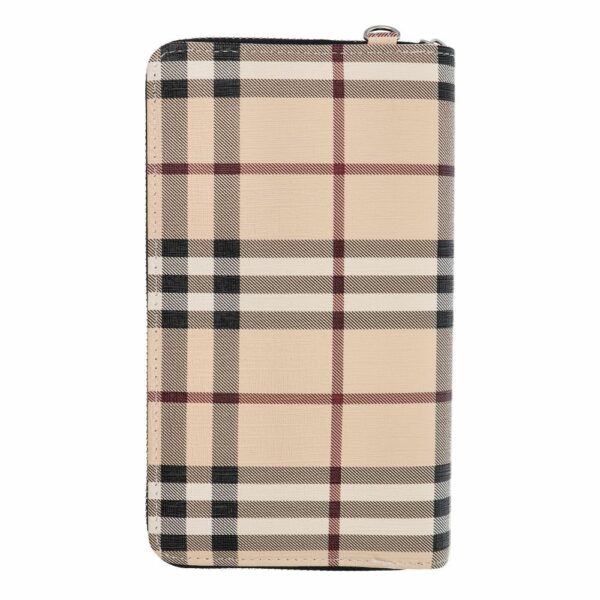 Stylish bag for mobile phone beige check