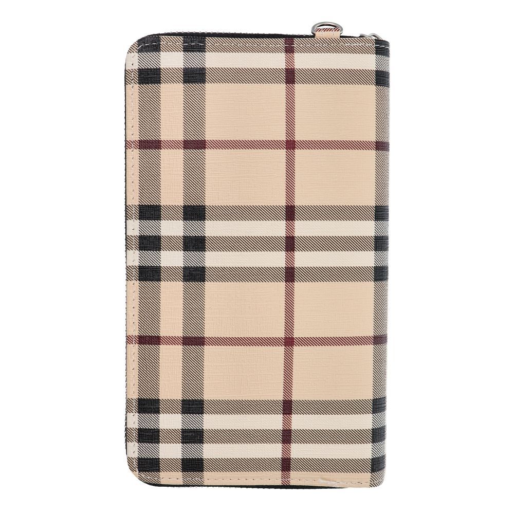 Stylish bag for mobile phone beige check