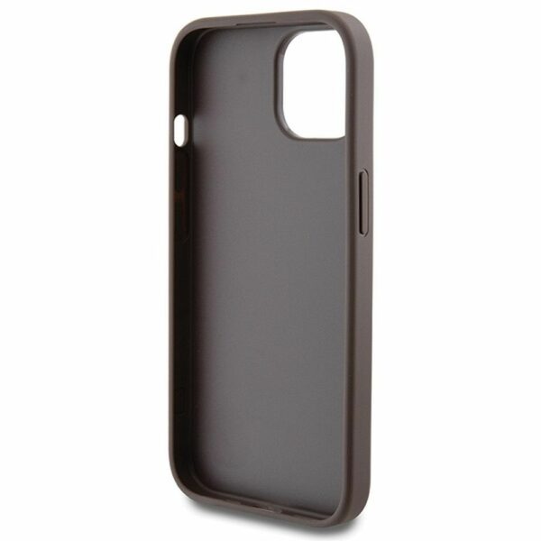 GUESS case for IPHONE 15 GUHCP15SG4GFBR (4G Metal Logo) brown