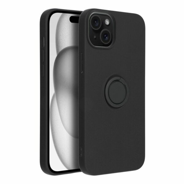 SILICONE RING case for IPHONE 15 Plus black
