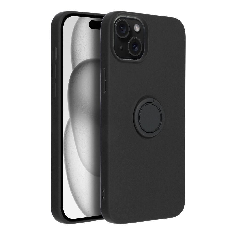 SILICONE RING case for IPHONE 15 Plus black