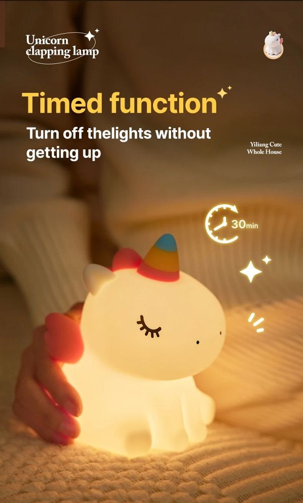 Table lamp bedside Unicorn Art Deco touch style