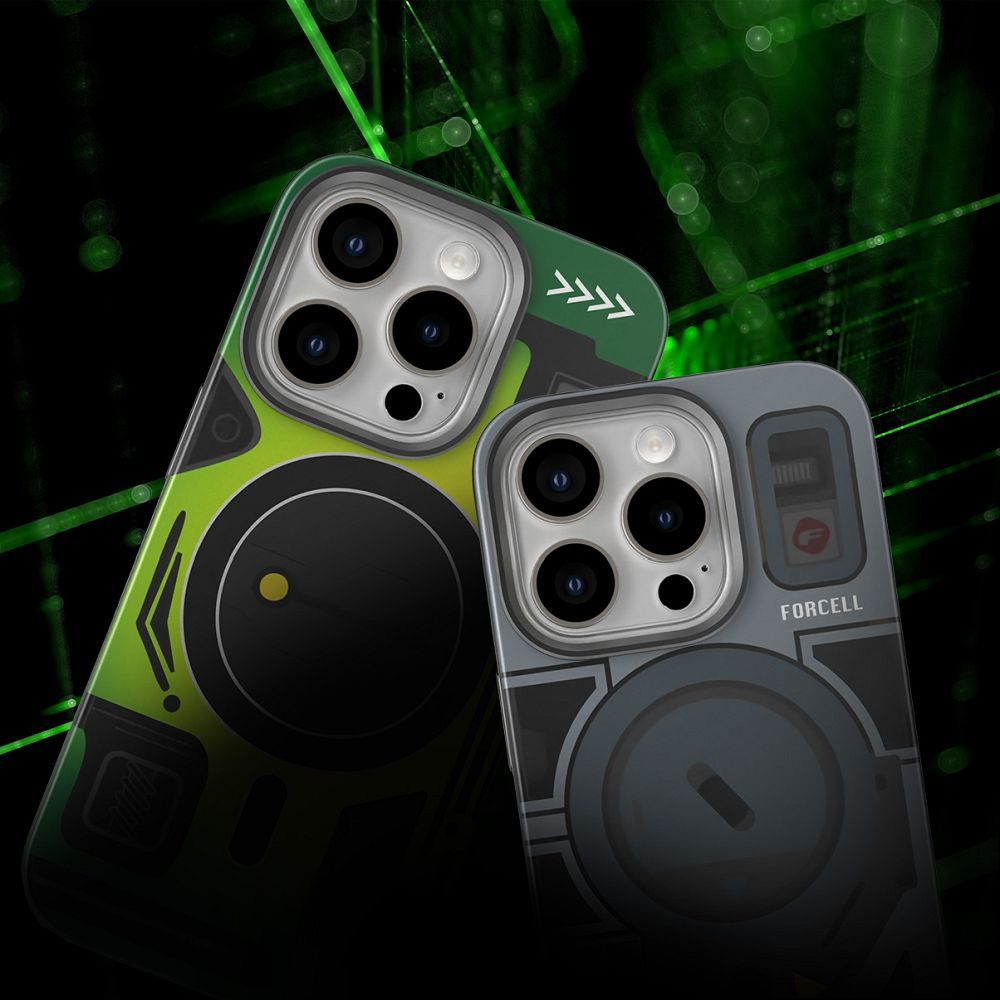 FORCELL F-PROTECT Levels with Dual Layer 4D technology, Military Drop-Test compatible with MagSafe for SAMSUNG S25 ULTRA cyber green