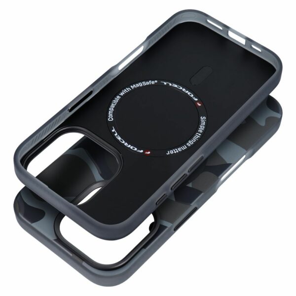 FORCELL F-PROTECT Levels with Dual Layer 4D technology, Military Drop-Test compatible with MagSafe for IPHONE 16 PLUS black camo