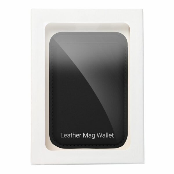 LEATHER MAG WALLET compatible with MagSafe black