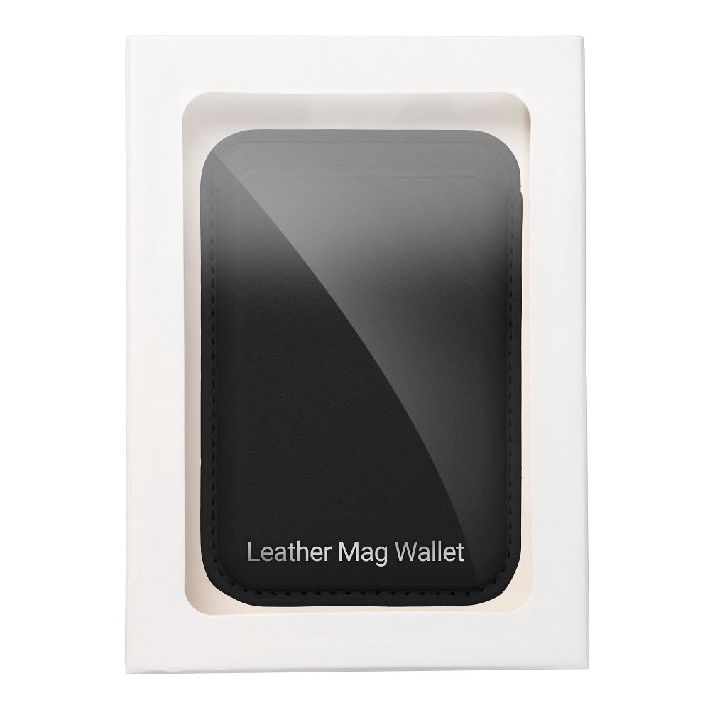 LEATHER MAG WALLET compatible with MagSafe black