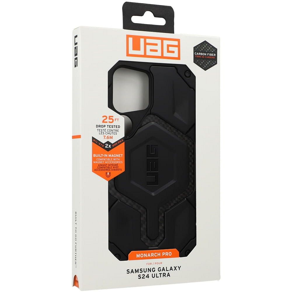 UAG Urban Armor Gear case MONARCH PRO with built-in magnet for SAMSUNG S24 Ultra 5G carbon fiber