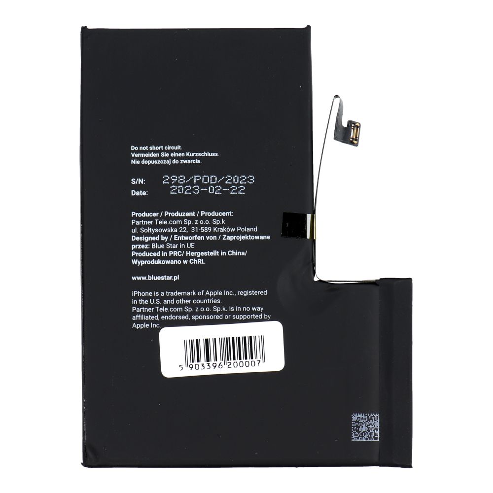 BLUE STAR HQ battery for IPHONE 12 Pro Max 3687 mAh
