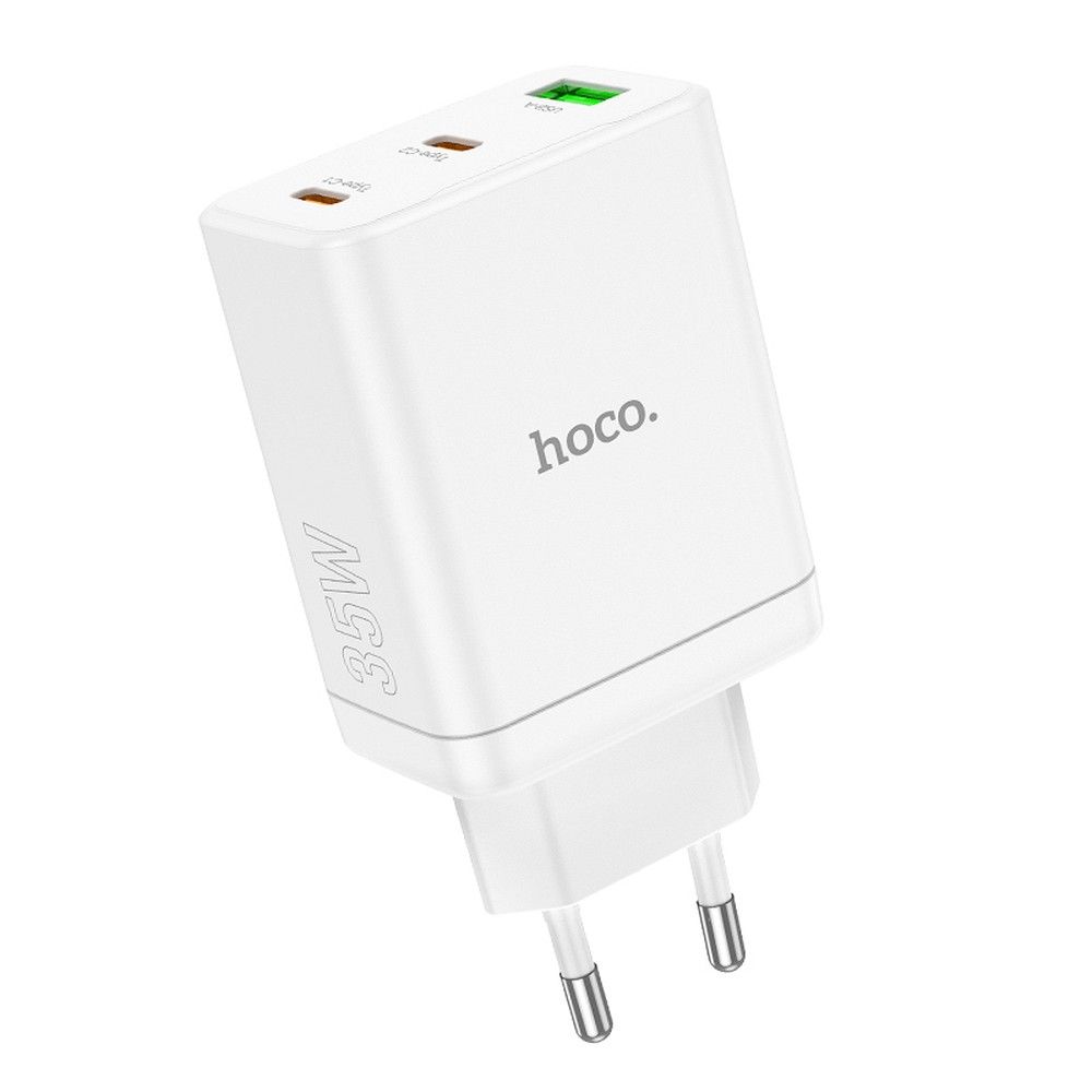 HOCO charger 2 x Type C + USB A PD QC3.0 3A 35W N33 white