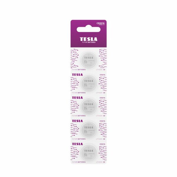 TESLA lithium battery CR2016 [5x120] 3V 5 pcs