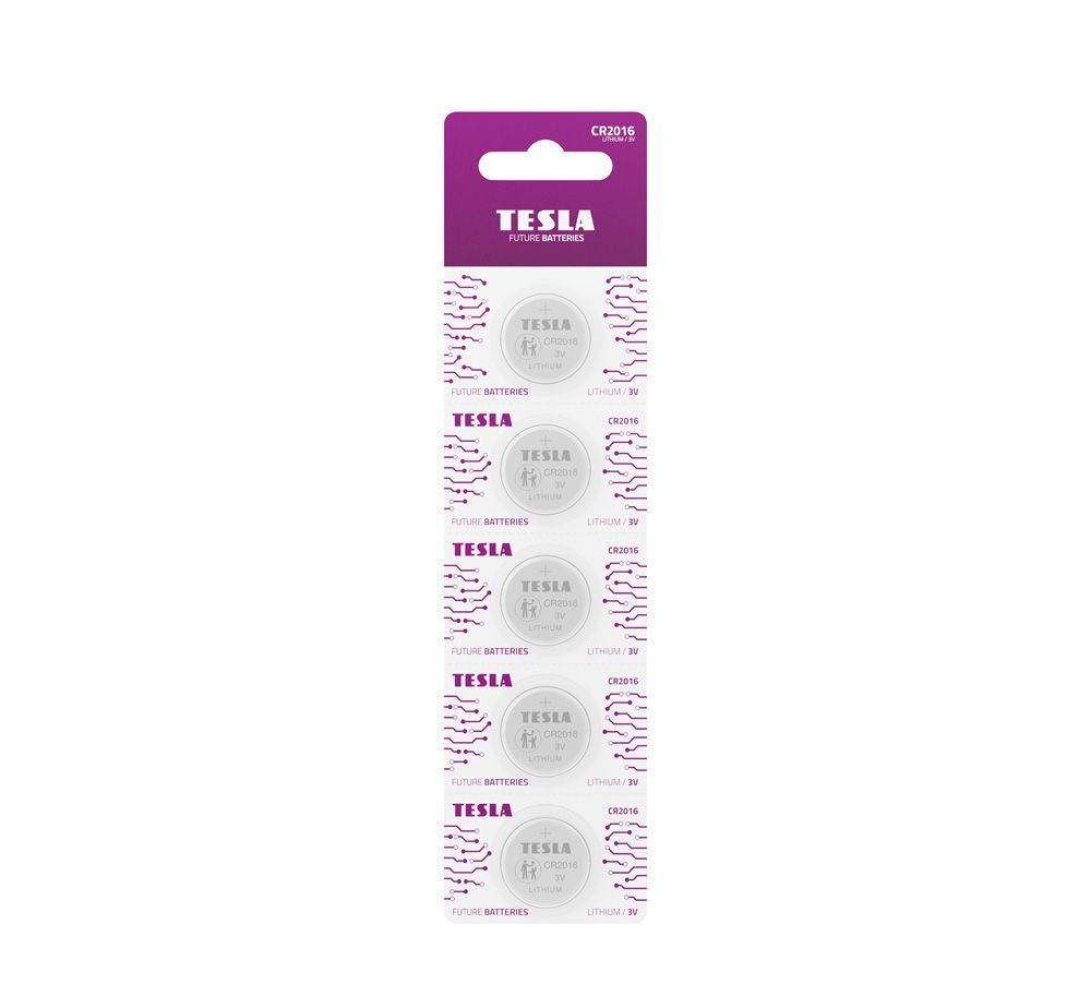 TESLA lithium battery CR2016 [5x120] 3V 5 pcs