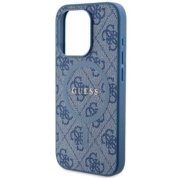 GUESS case for IPHONE 14 Pro Max compatible with MagSafe GUHMP14XG4GFRB (4G Ring classic logo) blue