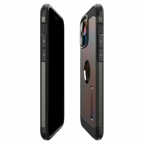 SPIGEN case TOUGH ARMOR MAG compatible with MagSafe for IPHONE 15 Pro gunmetal