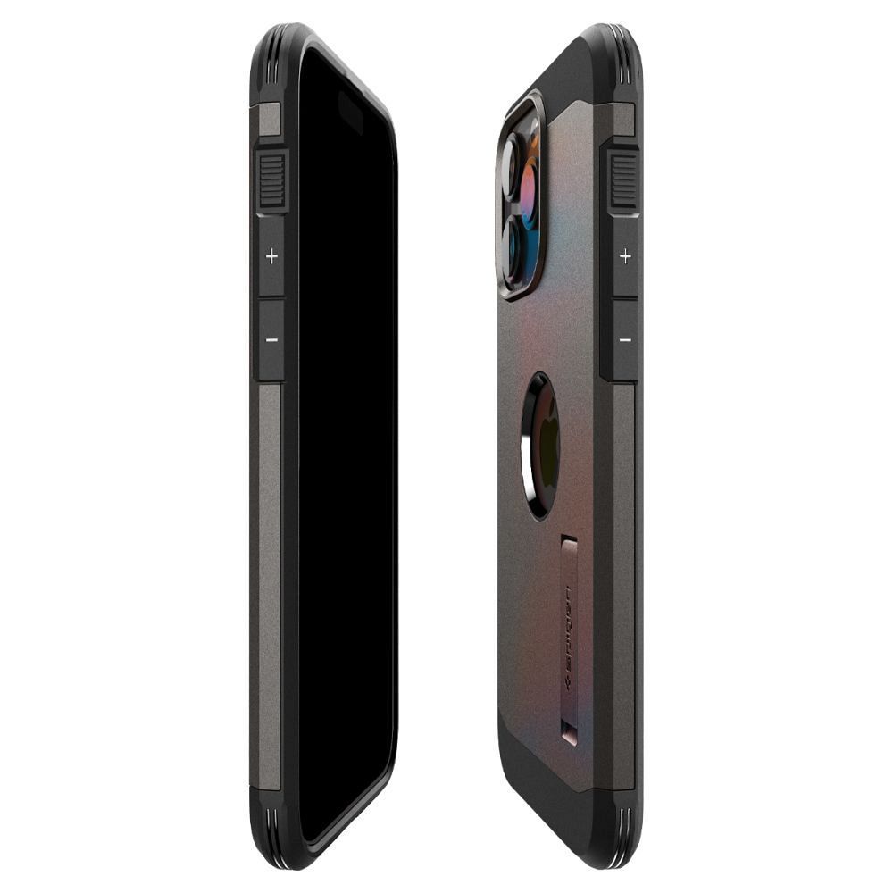SPIGEN case TOUGH ARMOR MAG compatible with MagSafe for IPHONE 15 Pro gunmetal