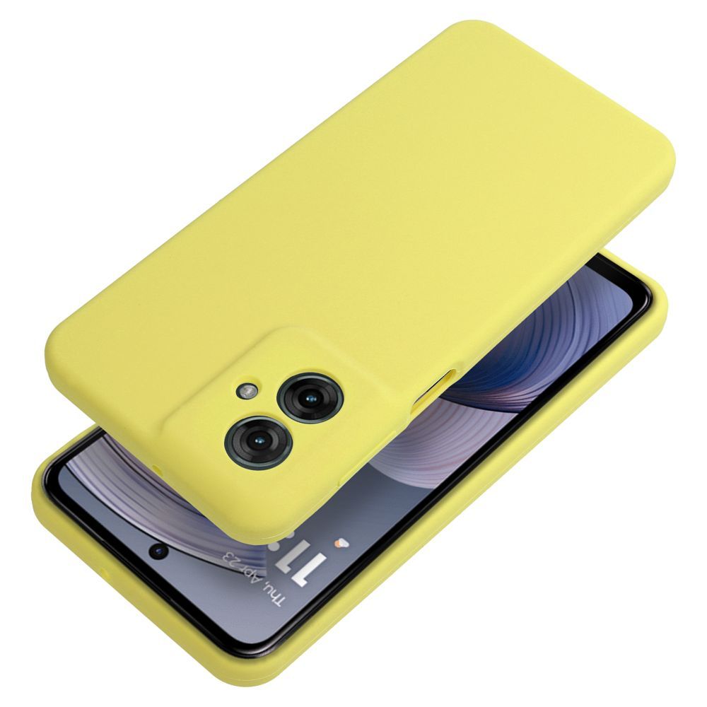 Case SILICONE 2mm for MOTOROLA G55 5G lemon