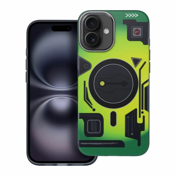 FORCELL F-PROTECT Levels with Dual Layer 4D technology, Military Drop-Test compatible with MagSafe for IPHONE 16 PLUS cyber green
