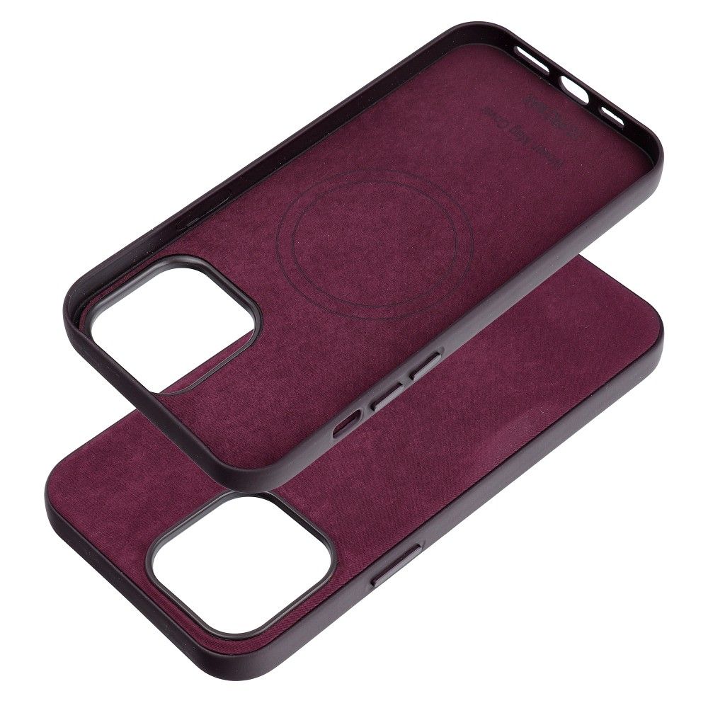 WOVEN MAG COVER case compatible with MagSafe for IPHONE 13 Pro Max burgundy