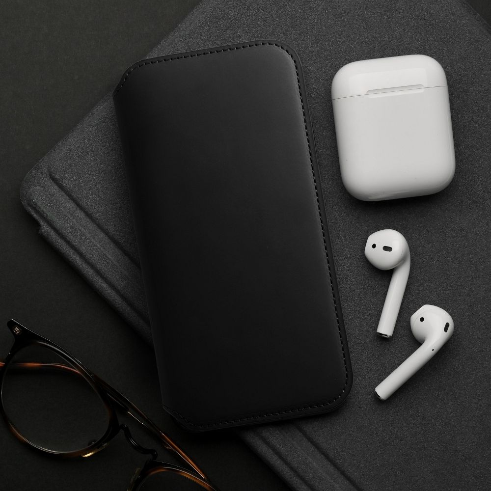 DUAL POCKET Book case for MOTOROLA G14 black