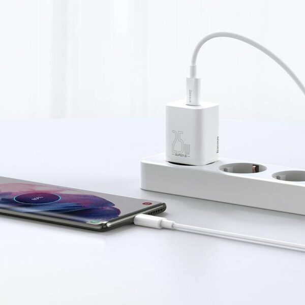 BASEUS charger Type C PD QC3.0 3A 25W CCSP020102/CCCJG25CE white